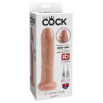 Телесный необрезанный фаллоимитатор на присоске 7  Uncut Cock - 19,1 см 