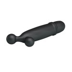 Черный вибратор Goddard со стимулирующими шариками - 11,8 см