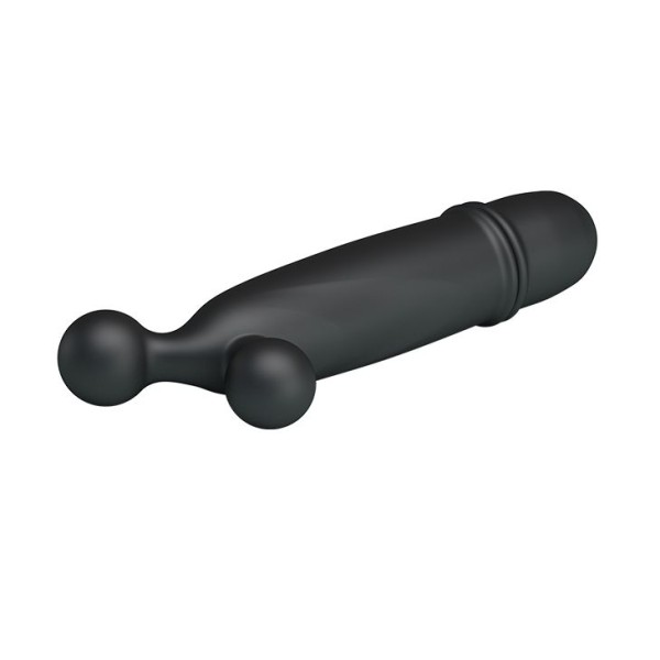 Черный вибратор Goddard со стимулирующими шариками - 11,8 см