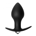 Чёрная анальная вибропробка Bulb Anal Plug - 10 см
