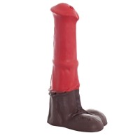 Красный фаллоимитатор коня Генри - 35 см.