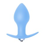 Голубая анальная вибропробка Bulb Anal Plug - 10 см