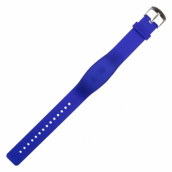 Синяя анальная вибропробка с эффектом римминга Remote Rimming - 14 см