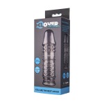 Дымчатая закрытая насадка ToyFa XLover с чешуйками и пупырышками - 13,5 см