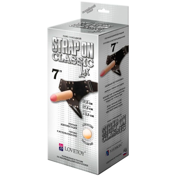 Пояс-трусики с насадкой Classic lux-Duke - 17,5 см