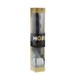 Черная ёлочка-насадка для двойного проникновения Mojo Bumpy - 15 см