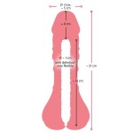 Телесная насадка-мастурбатор 2-in-1 Extension Masturbator - 21 см