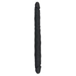 Чёрный двусторонний фаллоимитатор Double Dong Black - 40 см