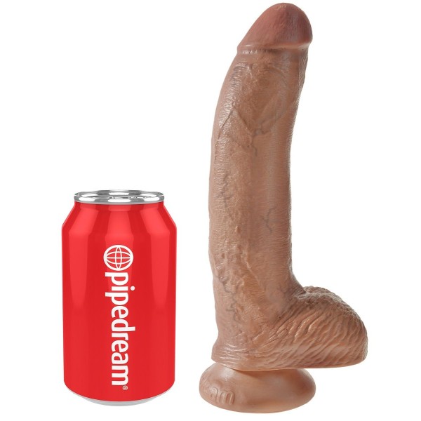 Фаллоимитатор-мулат 9  Cock with Balls - 22,9 см