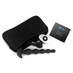 Черные анальные бусы с 3 моторами B-Vibe Cinco Anal Beads - 20,5 см