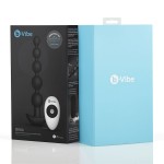 Черные анальные бусы с 3 моторами B-Vibe Cinco Anal Beads - 20,5 см
