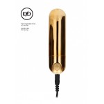 Золотистая перезаряжаемая вибропуля 7 Speed Rechargeable Bullet - 7,7 см