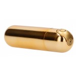 Золотистая перезаряжаемая вибропуля 7 Speed Rechargeable Bullet - 7,7 см
