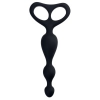 Черная анальная цепочка Aquilae - 18 см.