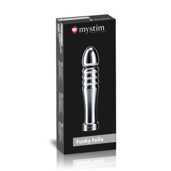 Ребристый фаллоимитатор для электростимуляции Funky Fella Rill Dildo - 13 см