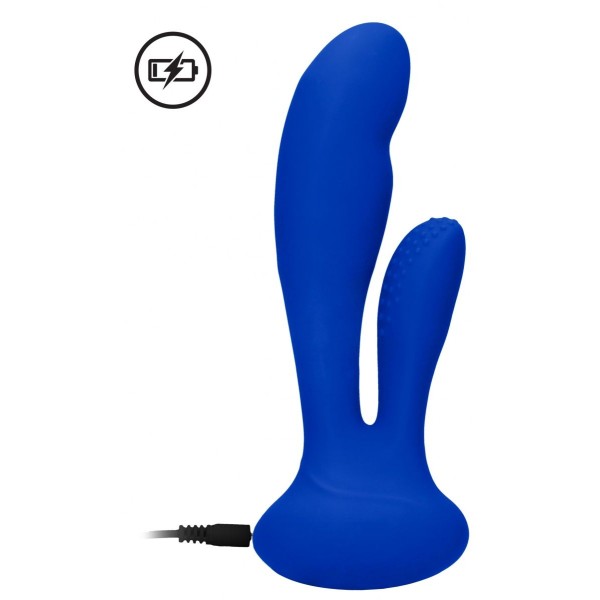 Синий вибратор G-Spot and Clitoral Vibrator Flair - 17,5 см