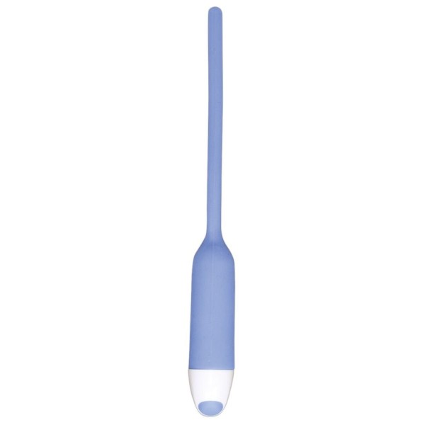 Голубой вибратор для уретры Dilator Vibe - 19 см