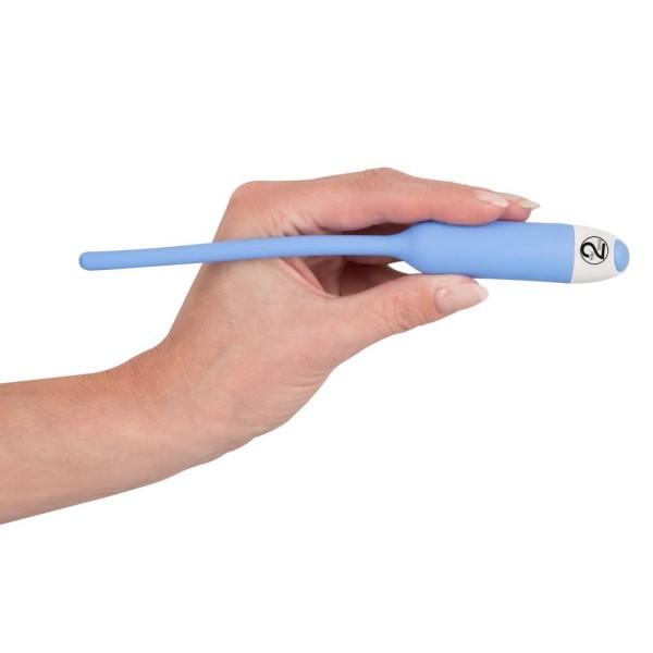 Голубой вибратор для уретры Dilator Vibe - 19 см