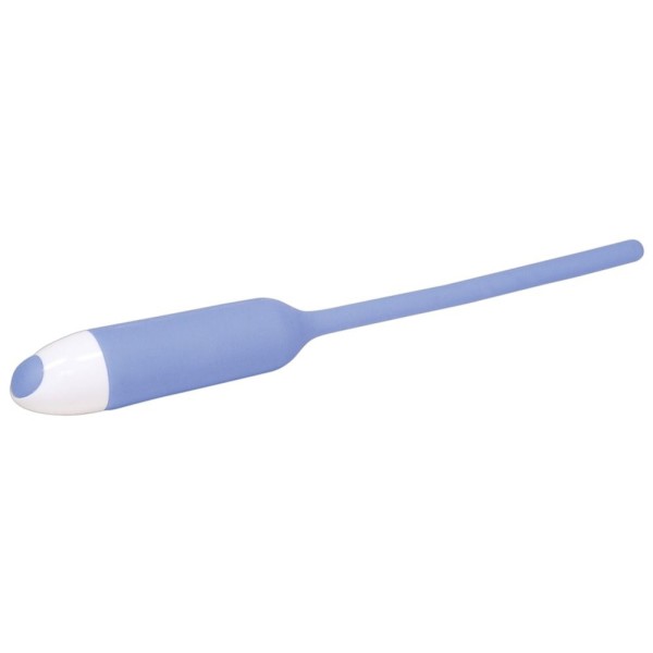 Голубой вибратор для уретры Dilator Vibe - 19 см