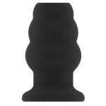 Чёрная анальная пробка с тоннелем №50 Medium Hollow Tunnel Butt Plug 4 Inch - 10,2 см