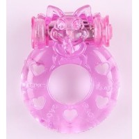 Розовое виброкольцо Задорный кролик Розовое виброкольцо Задорный кролик