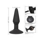 Расширяющаяся анальная пробка со съемным шлангом Medium Silicone Inflatable Plug - 10,75 см