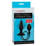 Расширяющаяся анальная пробка со съемным шлангом Medium Silicone Inflatable Plug - 10,75 см