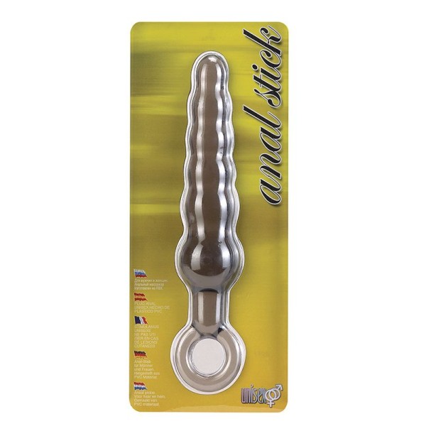 Дымчатая фигурная анальная ёлочка ANAL STICK - 14 см