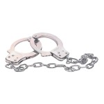 Наручники из металла с длинной цепочкой CHROME HANDCUFFS METAL HANDCUFFS W KEY