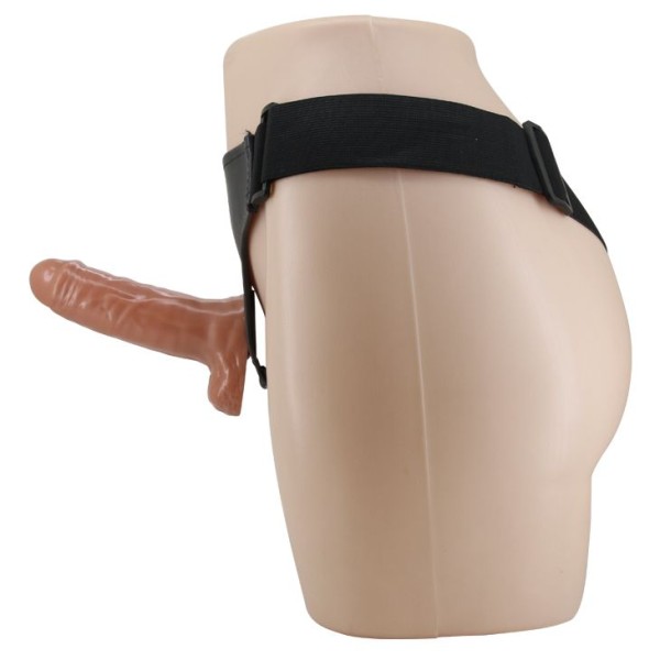 Страпон с вагинальной пробкой и вибрацией Ultra Passionate Harness - 16 см