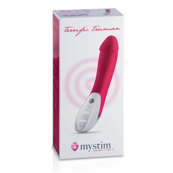 Ярко-розовый вибратор Mystim Terrific Truman - 27 см
