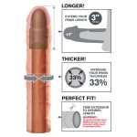 Телесная удлиняющая насадка Perfect 3 Extension - 22 см