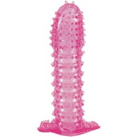 Гелевая розовая насадка с шипами - 12 см. Гелевая розовая насадка с шипами - 12 см.