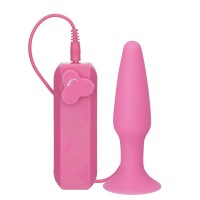 Розовая вибровтулка с выносным пультом управления - 11,4 см. Розовая вибровтулка с выносным пультом управления - 11,4 см.