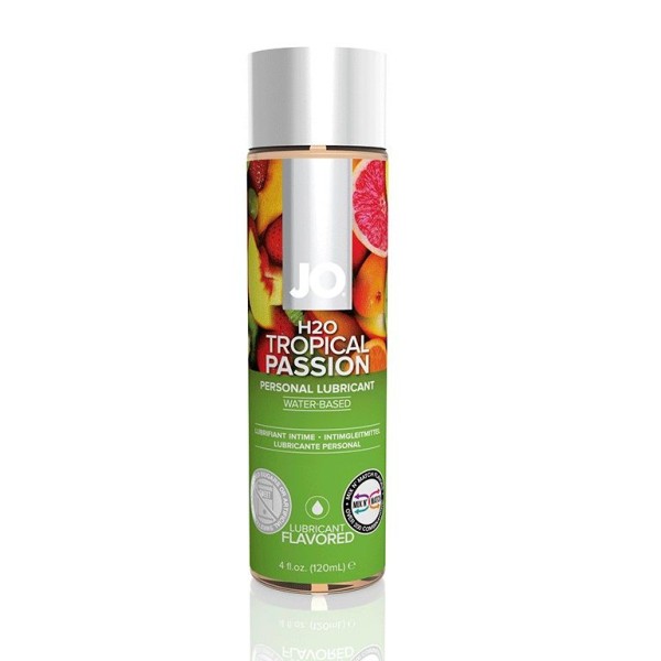 Лубрикант на водной основе с ароматом тропических фруктов JO Flavored Tropical Passion - 120 мл