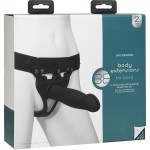 Черный полый страпон с креплением BE Bold - 20,32 см