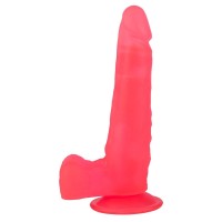 Розовый фаллоимитатор с удлинённой мошонкой - 16,5 см. Розовый фаллоимитатор с удлинённой мошонкой - 16,5 см.