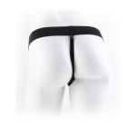 Телесный полый страпон Hollow Strap-On with Balls - 18,9 см