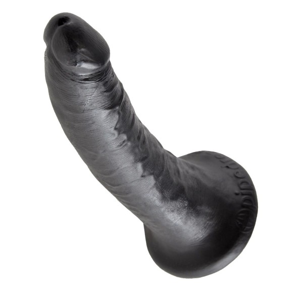 Чёрный фаллоимитатор с присоской 7  Cock - 17,8 см