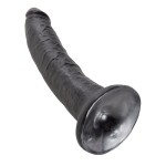 Чёрный фаллоимитатор с присоской 7  Cock - 17,8 см