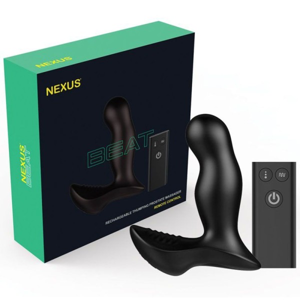 Черный вибромассажер простаты NEXUS Beat - 12 см