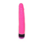 Ярко-розовый вибратор-реалистик - 22,5 см