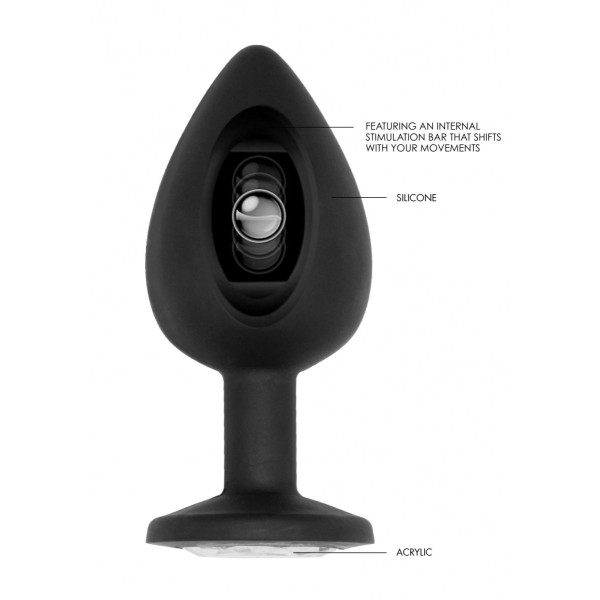 Черная анальная пробка N 91 Self Penetrating Butt Plug - 9,5 см