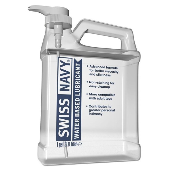 Канистра лубриканта Swiss Navy Water Based Lube на водной основе - 3,8 л