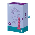 Малиновая анальная пробка с вибрацией Lolli Plug 1 - 13,5 см