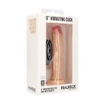 Телесный вибратор-реалистик Vibrating Realistic Cock 9  - 23,5 см