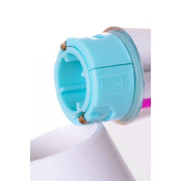 Розовый силиконовый вибратор с клиторальным стимулятором A-Toys Mady - 20,4 см