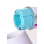 Розовый силиконовый вибратор с клиторальным стимулятором A-Toys Mady - 20,4 см