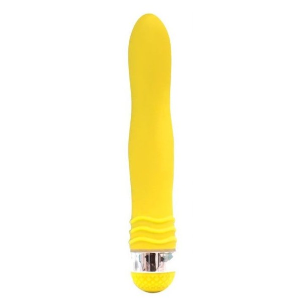 Желтый эргономичный вибратор Sexy Friend - 17,5 см