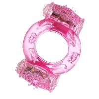 Розовое виброкольцо с двумя батарейками